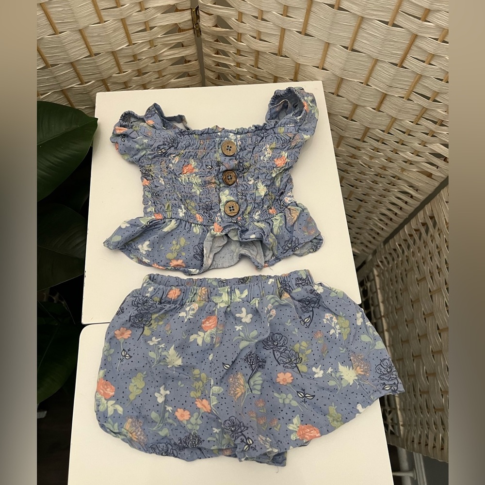 Two Piece Floral Outfit